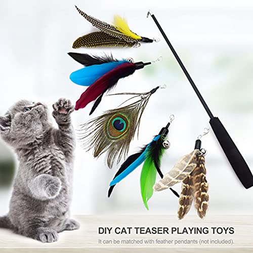 mewmewcat Cat Interactive Stick DIY Stretch Wand Brinquedos Telescópicos Teaser Cat para Cat Catcher