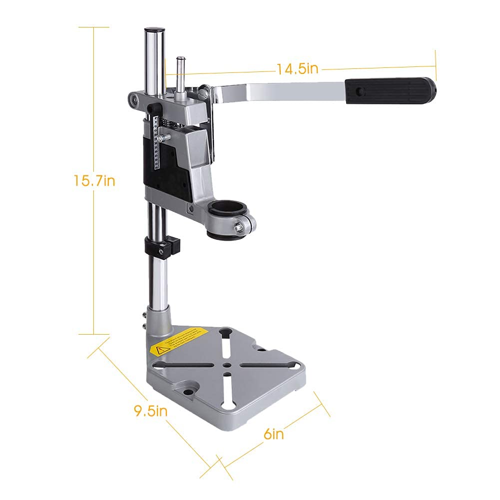 Soporte de Taladro Ajustable Greensen, Soporte de Banco para Taladro con Tornillo de Bancada, Herramienta de Bricolaje para Taladros Universales, Prensa Manual para Fijación Estable