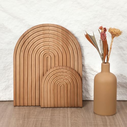 Set de 2 tablas de cortar decorativas de madera miniatura 1