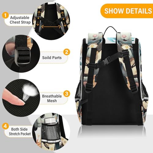 Mochila infantil con diseño de guitarra estrella y unicornio ideal para el colegio 2