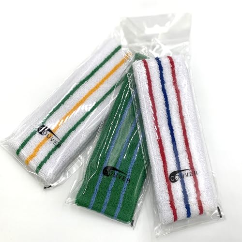 Image of COUVER Tennis Headband - Cotton Terry Cloth Sweatband for Men & Women - High Absorbency Athletic Hairband for Gym, Basketball & Running - 1 Piece
