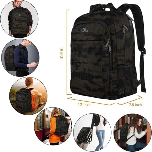 Image of MATEIN 15.6 Inch Laptop Backpack, Sturdy Business Travel Laptop Bagpack with USB Charging Port, Sturdy Carry On Water-Resistant Daypack for Work College Bookbag Men Women Computer Backpack | Sturdy Water-Resistant, Travel Carry-On Backpack, Computer Bookbag for College Men & Women, Lightweight, Anti Theft Pocket