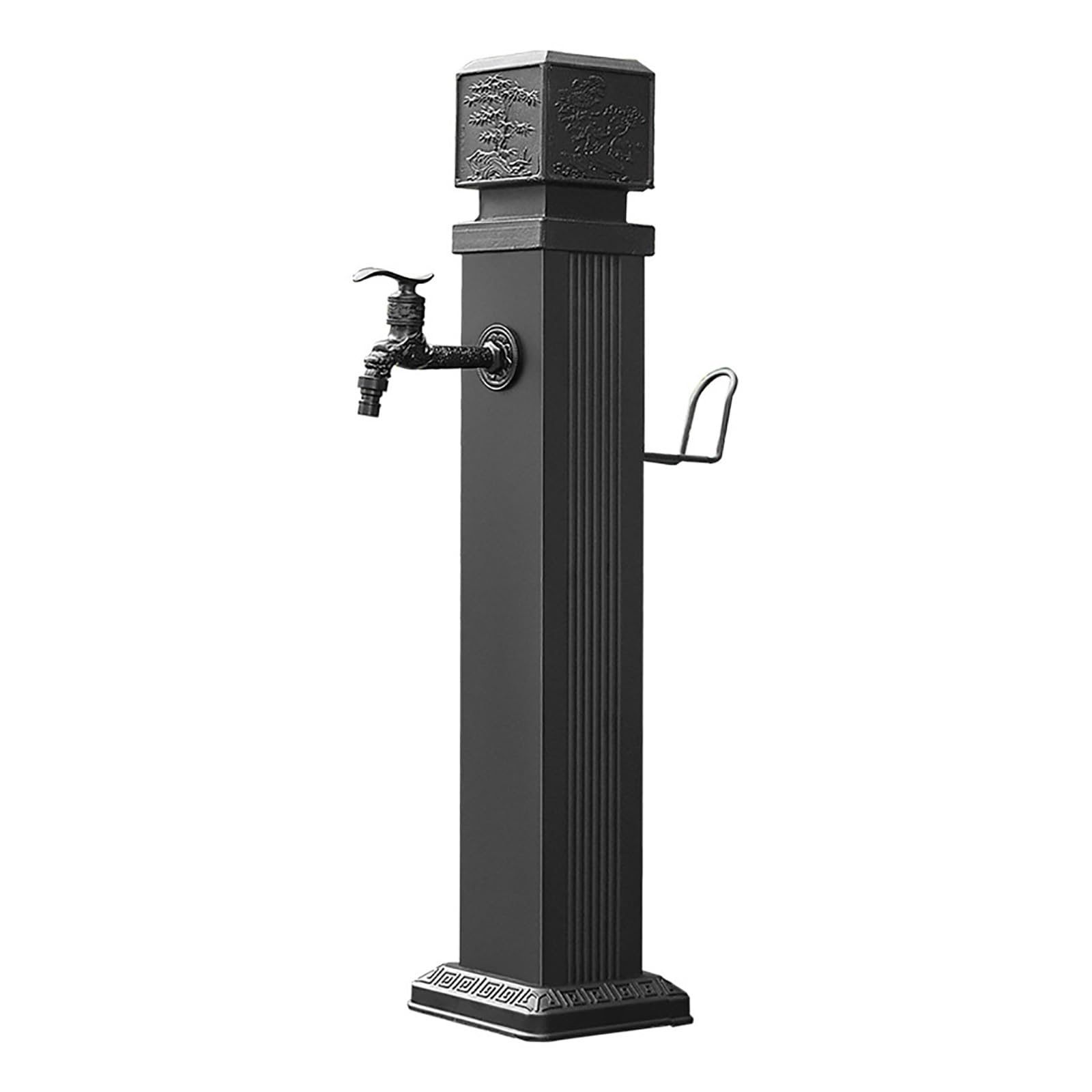 WOTZOV Outdoor Faucet For Garden, 29In Vertical Antifreeze Water Column With Spray Gun - Durable Square Design For Patio And Backyard Watering Solutions，One Color 74cm/29in