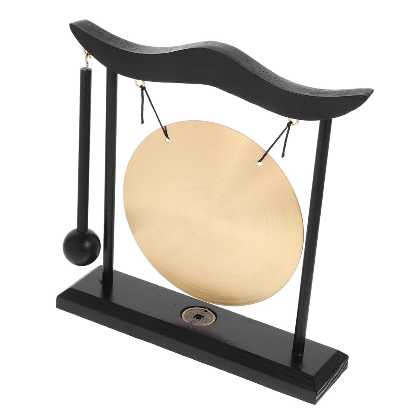 Gong chinois cuivre objet de decoration pour salon et table
