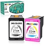 【Tinta de alta calidad】: El cartucho de tinta JMLCOLORS 21XL 22XL está equipado con un chip inteligente que monitorea y continúa la condición de tinta en cualquier momento, crea una conexión estable y confiable e impresas con resultados impresos