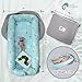 Joyful Journeys Baby Lounger - 2 in 1 Infant Lounger Baby Nest/Diaper Organizer - 100% Cotton Lounger Pillow - Portable Baby Lounger Travel Bed - Newborn Essential - 0-18 Months (Blue Lambs)