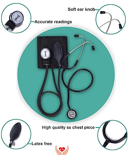 Image of Dr. Care Blood Pressure Monitor BP Aneroid Sphygmomanometer with Basic Stethoscope Accurate and Essential Monitoring Tool