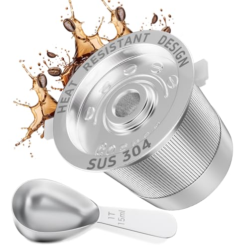 Image of NESSUS 1 Pack Reusable K Cup for Keurig 1.0, Stainless Steel Reusable K Cups for Keurig 1 Prong Coffee Maker K Cup Reusable Coffee Pods with Heat Resistant Handles and Scoop, NO BPA