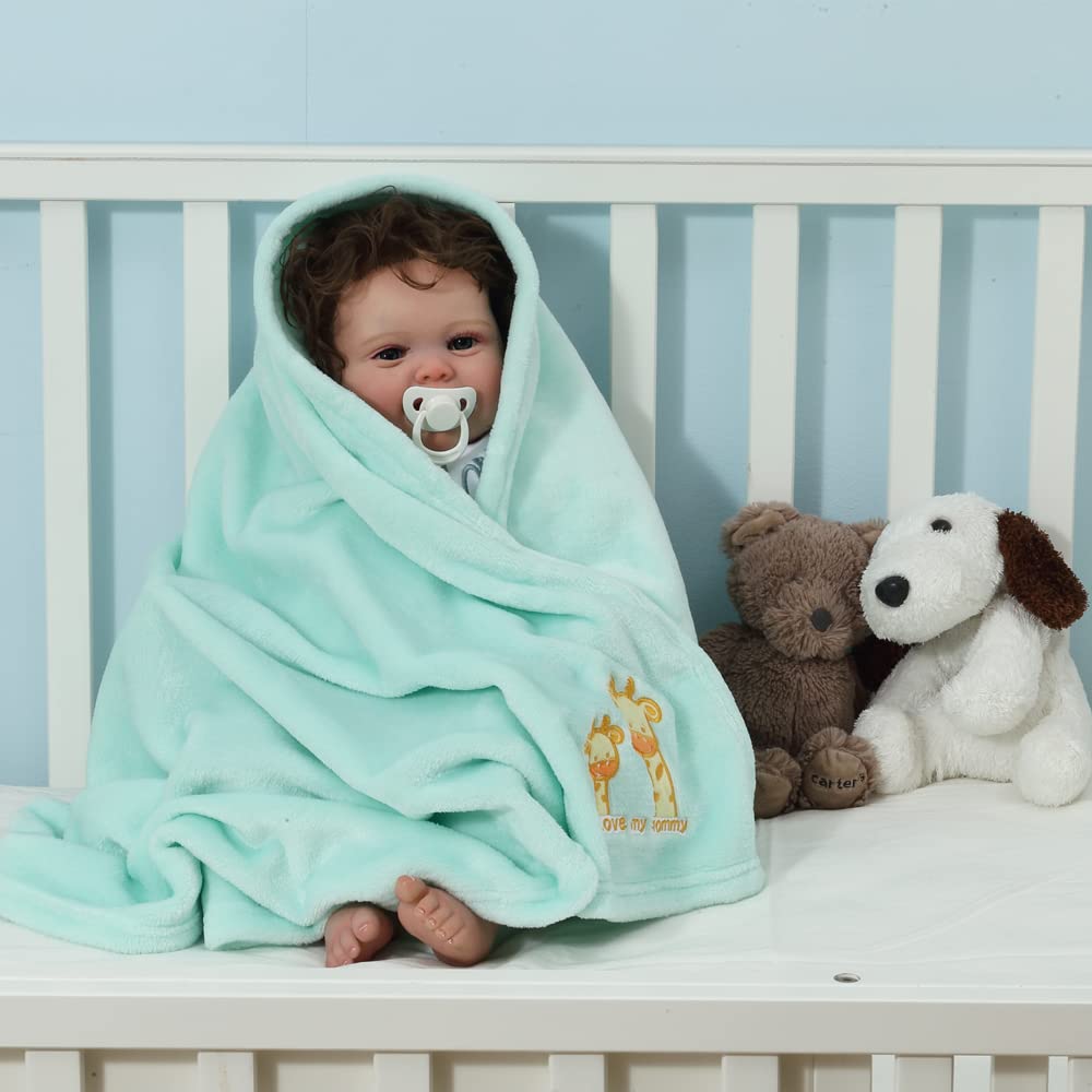 CREVENT 2Pcs 75cmX100cm Cute Cozy Fluffy Warm Baby Blankets for Infants Toddlers' Bedding Crib Cot Stroller - Image 3