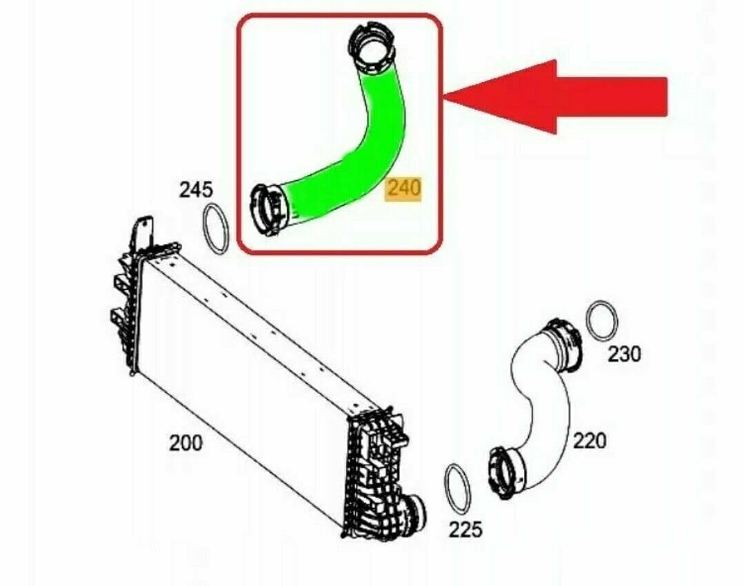 LLS-GERMANY Ladeluftschlauch Turboschlauch Mercedes Vito W447 2.2 CDI