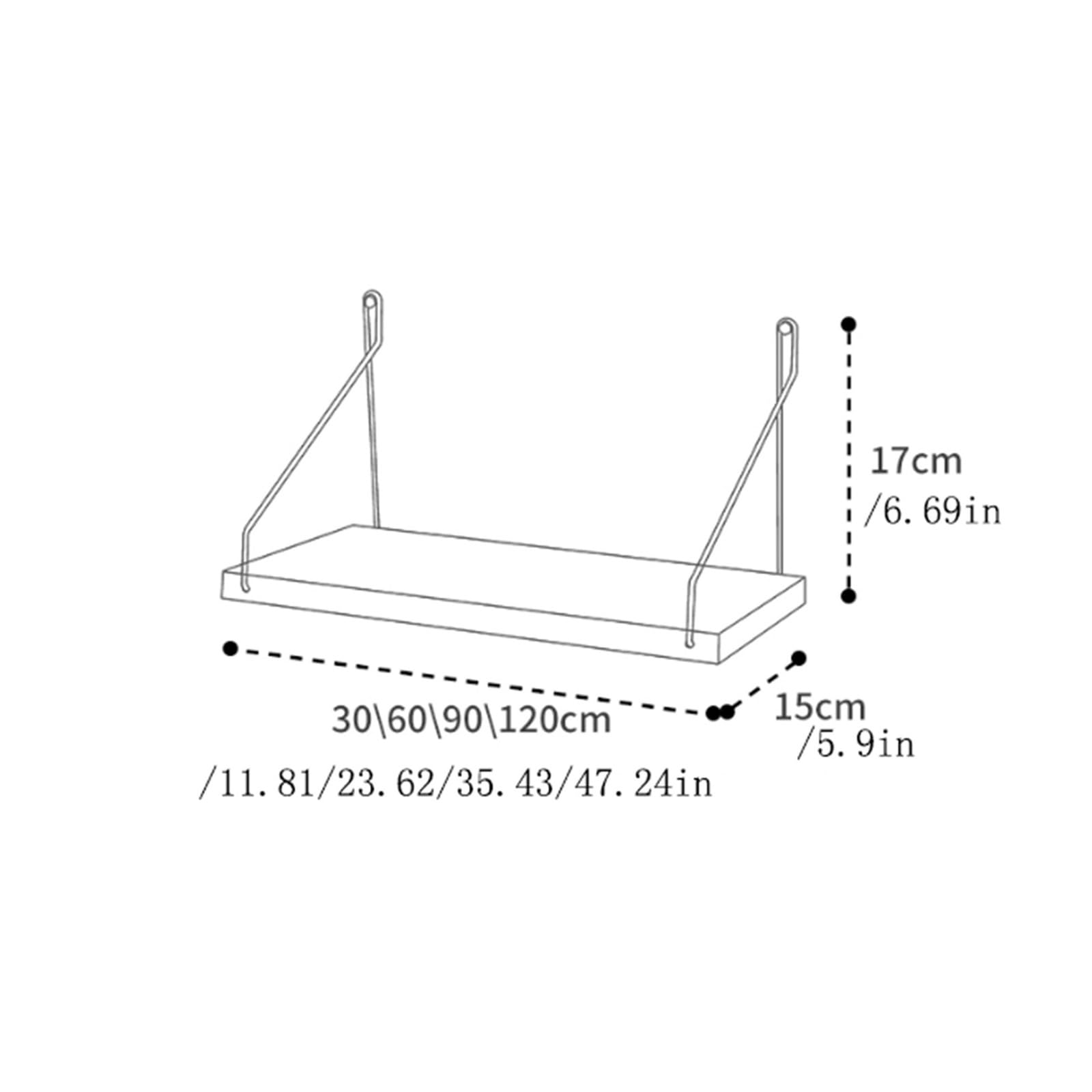 Ripiano per doccia Mensole a parete Divisori decorativi a Scaffali for libri for riporre oggetti Organizer(Bruin)