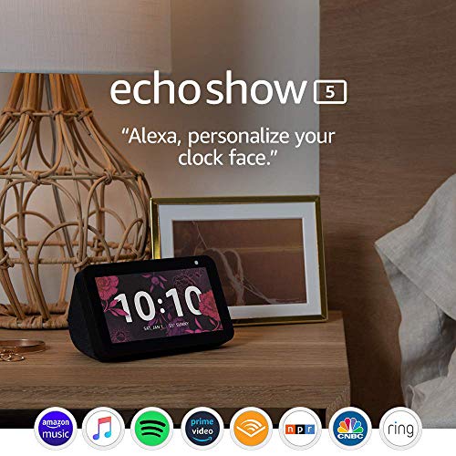 Echo Show 5 -- Smart display with Alexa – stay connected with video calling - Charcoal