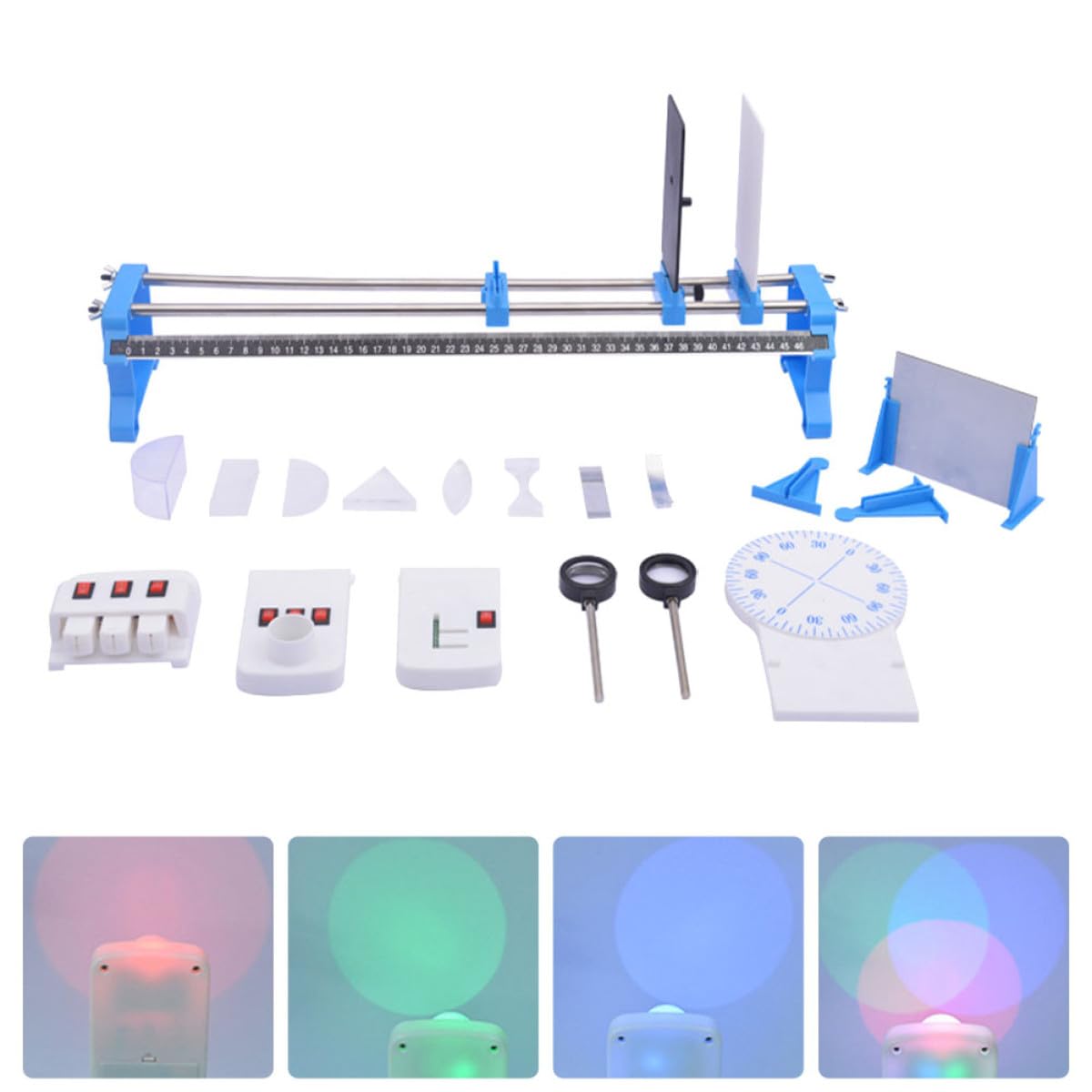 Kit de Aprendizaje de Luz 1 Juego de Plástico para Experimentos de Física | Herramienta de Experimentación de Luz, Equipo de Experimentación Estudiantil, Decoración Colegio