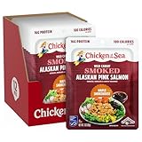 Chicken of the Sea Smoked Alaskan Pink Salmon, 3 oz. Packets (Box of 12), Wild Caught Salmon, Maple Smokehouse
