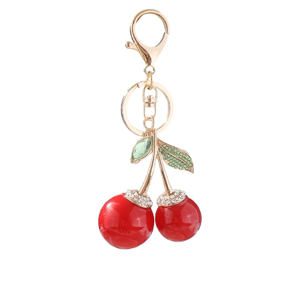 QDDollars Cherry Keychain for Women, Cute Cherry Fruit Key QDDollars Cherry Keychain for Women, Cute Cherry Fruit Key