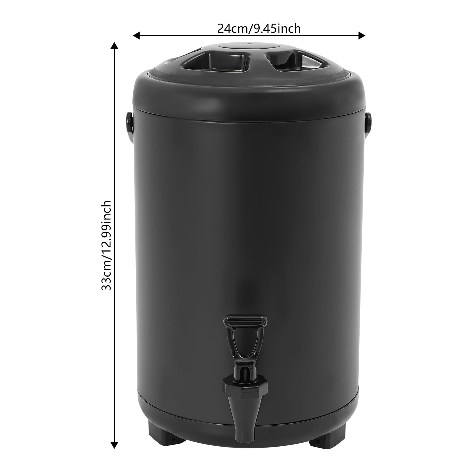 Distributeur de boisson isolé, récipient isotherme de 10 l, distributeur de boissons froides 4-8 h, distributeur de boissons en acier inoxydable 110 ℃ avec robinet à ressort, carafe à café