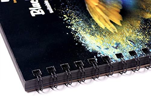 I Create 9"x12" Black Sketch Pad | 40 Sheets (190 GSM - Heavyweight Paper) | Suitable for a Wide Variety of Dry-Media Painting Techniques