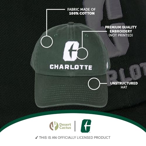 Gorra bordada University of North Carolina Charlotte Verde miniatura 4