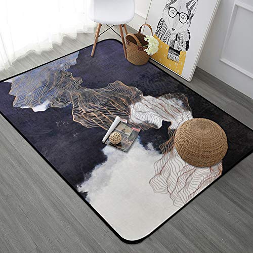 Tapis de salon gris 180x180cm style moderne pour soirées en famille