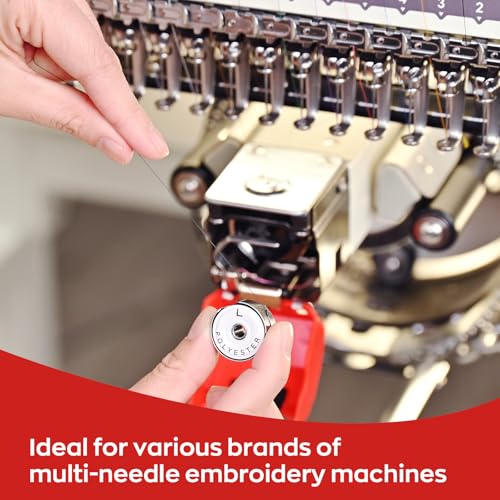 Bobines fil polyester 75D/2 RICHWORD taille L pour canette machine à broder