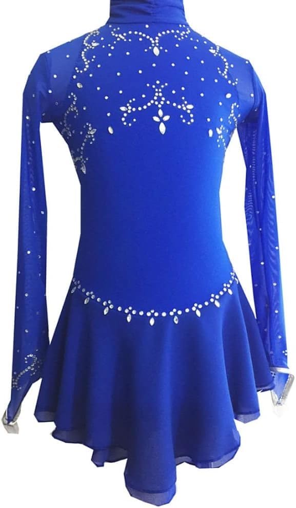 Robe de patinage artistique fille déguisement brillant pour cadeau d'anniversaire