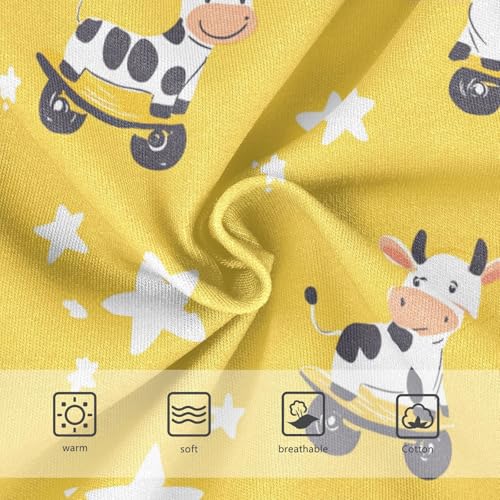 Wusikd Cow Riding Skateboards Girls' Underwear Cotton Cute Girls Briefs Soft Toddler Underwear 2T3