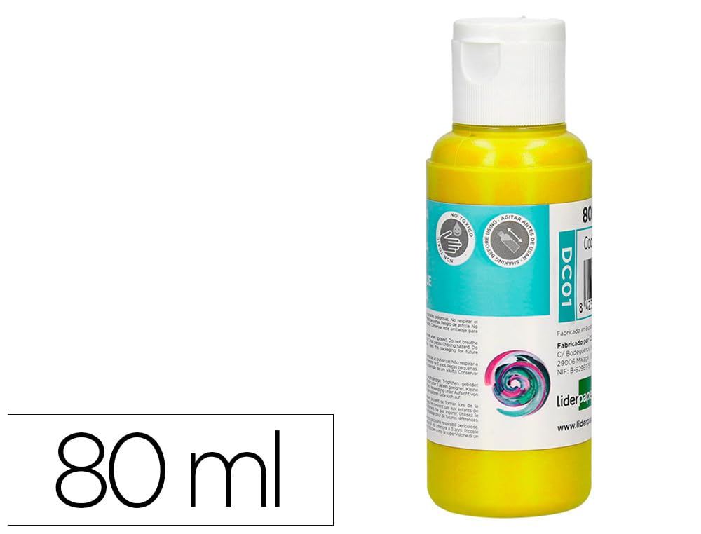 Farba akrylowa liderpapier garnek 80 ml żółty
