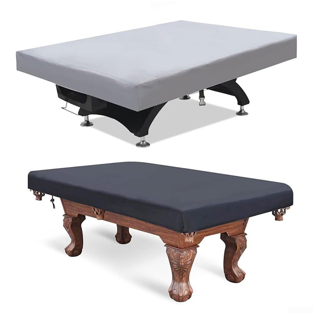 Housse imperméable pour table de billard durable de 2,1 m – Convient à la plupart des tables de billard de 2,1 m pour protection extérieure (gris 2,4 m)