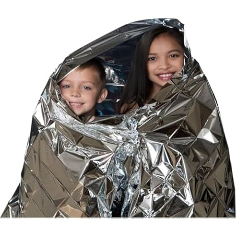 UMIXGENE Survival Emergency Mylar Thermal Blanket, Foil Space Blanket Designed for NASA, Body Warmer Blanket for Outdoor, First Aid, Camping Gear, Hiking Travel 1 Cover