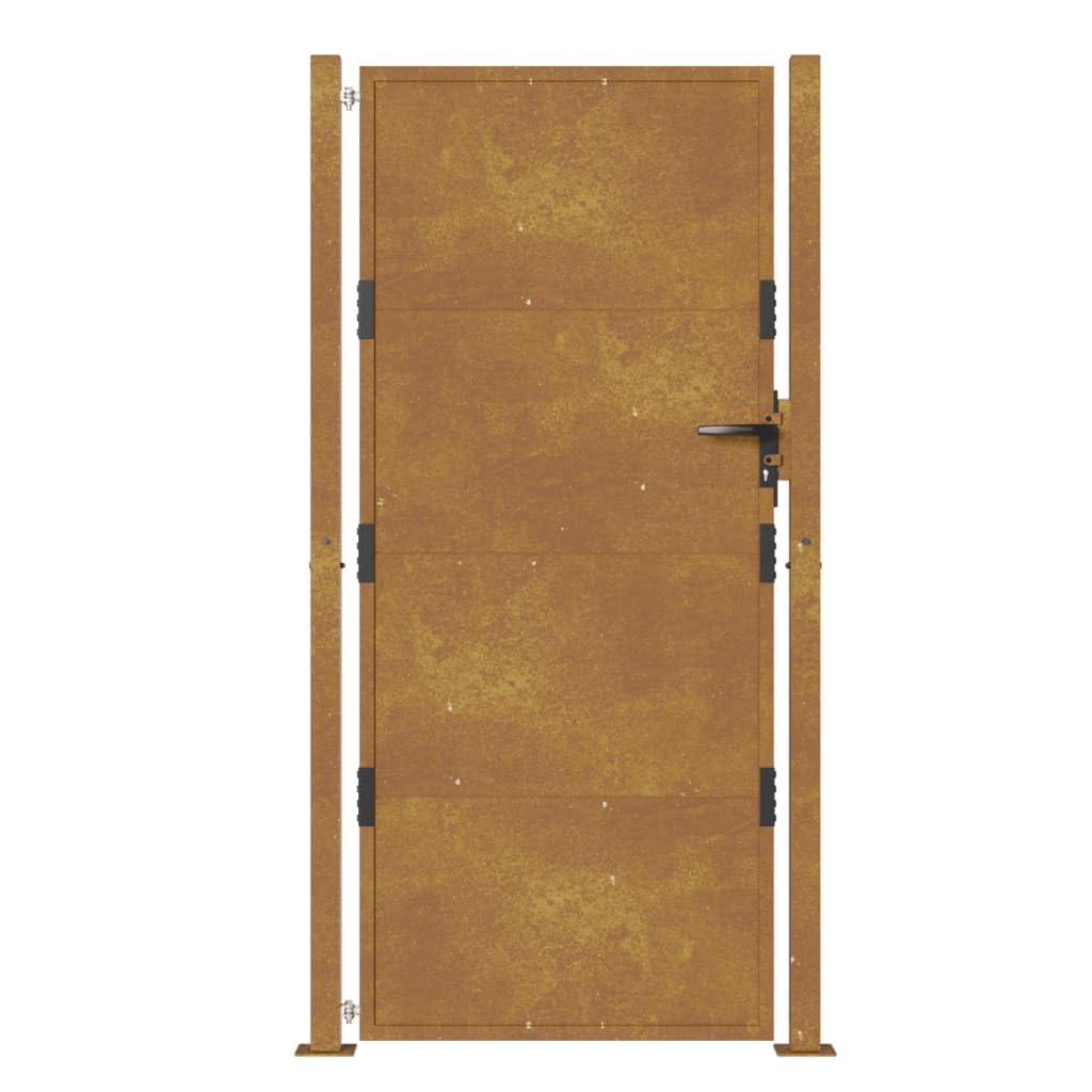 ZEYUAN Puerta de jardín Acero corten 105x205 cm, Puertas para Jardin, Puertas De Exterior, Valla Jardín, Rejas para Puertas De Entrada153207
