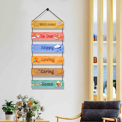Image of Expleasia, Exuberant & Luxury Decor Decorative Wall Hanging Wooden Art Decoration Item for Home Office Living Room Bedroom Decoration Items Home Decor Gift Items (Welcome Home)