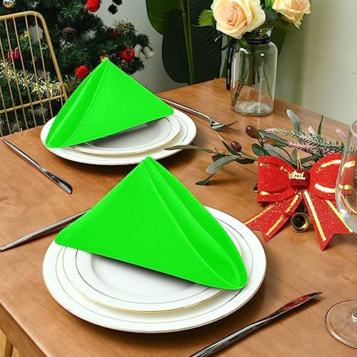 Servilletas de Tela Cuadradas Verde Neón Moudou x6 miniatura 6
