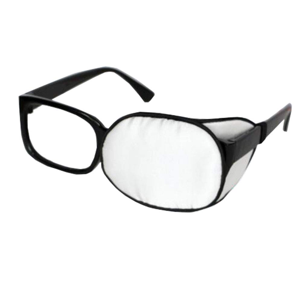 Kid/Adult Visual Acuity Recovery Silk Eye Mask Training Amblyopia Strabismus Corrected Lazy Eye Patches for Glasses(White)