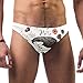 TIZORAX Igel mit Lebensmittelblättern, Herren-Bademode, Bikini-Unterwäsche, Badehose, Sommer, Strand, Boxerhose, Größe S Gr. X-Large, mehrfarbig