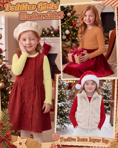 Image of 3 Pack Toddler Girls Cute Long Sleeve Cotton Shirts