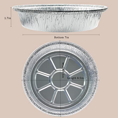 Aiduzety 8.5" Disposable Foil Cake Pans With Lids - Great For Baking, Meal Prep And Storage (20 Pack) #TOP2