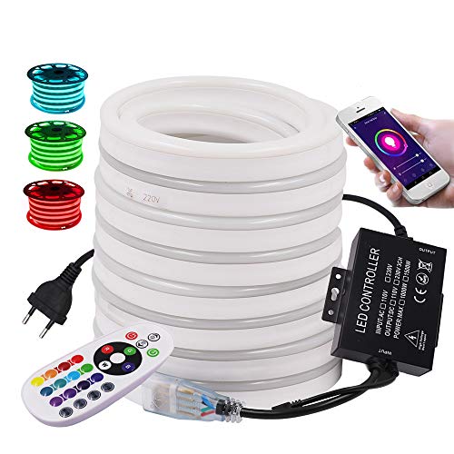 XUNATA Luce al neon WiFi RGB con telecomando, 220