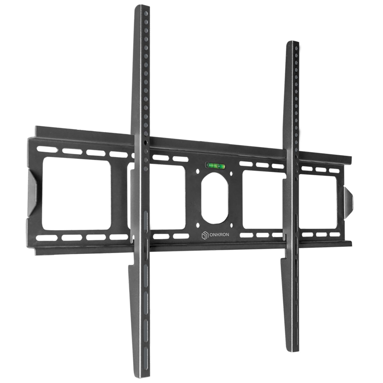 ONKRON Support TV Mural Fixe pour 55-100 Pouces Écrans Lourds, Support Mural TV Extra Plat jusqu'à 80 kg, Fixation Murale Tele Ultra Fin VESA 75x75-800x600, Accroche Television Murale UF4-B Noir