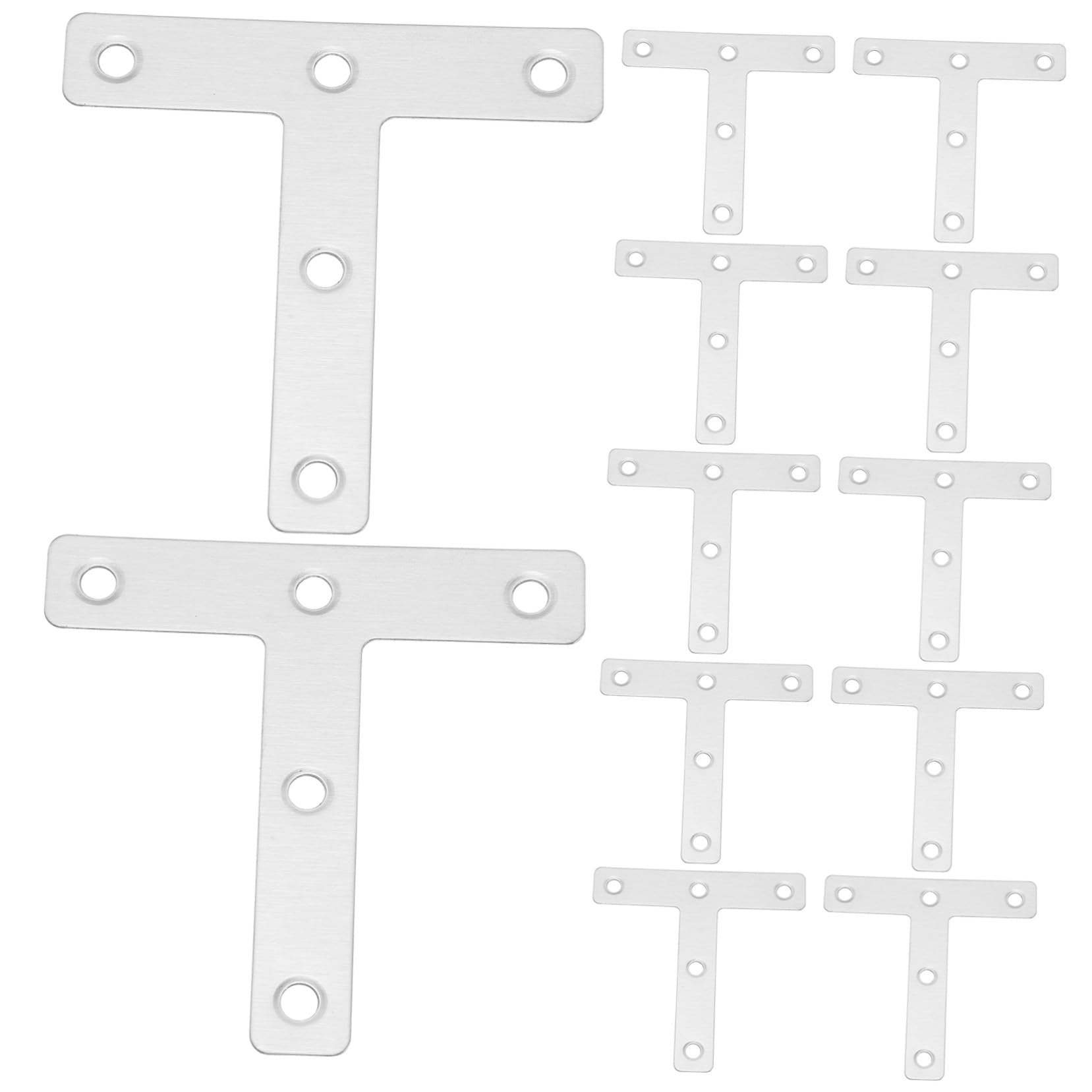 Plaques de fixation pour meubles en acier inoxydable lot de 30