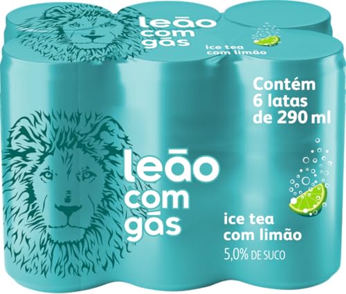 Pack Leão com Gás Ice Tea Zero com Limão 290ml, 6 unidades Pack Leão com Gás Ice Tea Zero com Limão 290ml, 6 unidades