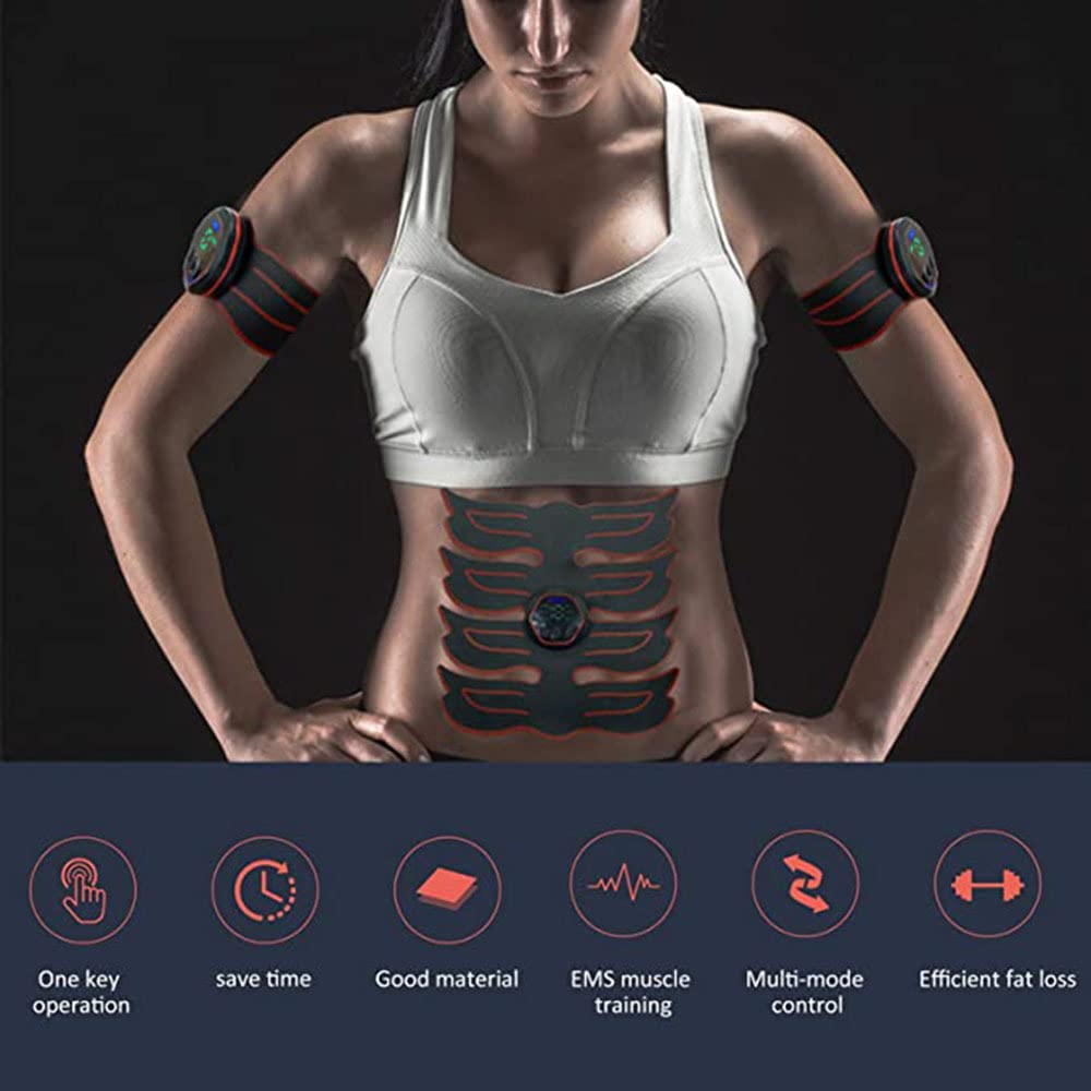 XININ 6 modalità ABS ABS Addominal Muscle Trainer Smart Digital Display Digitale Ricaricabile Addominal Muscle Stimolatore EMS Massage Belt Belt Home Belt Fitness