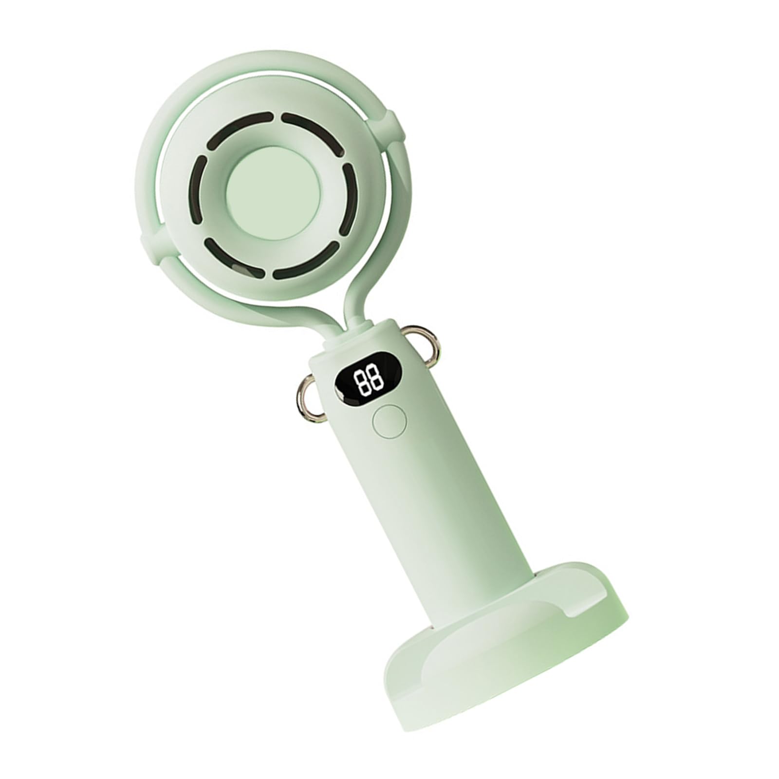 NRVTRE Cartoon Pattern Cooling Fan Foldable Portable Rechargeable 5 Speed Adjustable Airflows Quiet for Students Commuters USB Rechargeable Small Fan