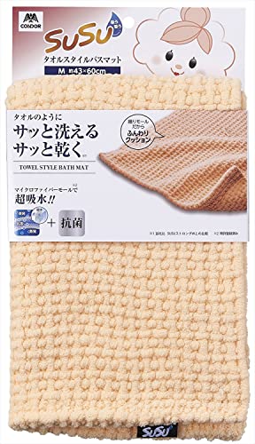 山崎産業 SUSU 抗菌 タオルスタイル バスマット ピンク 43×60cm