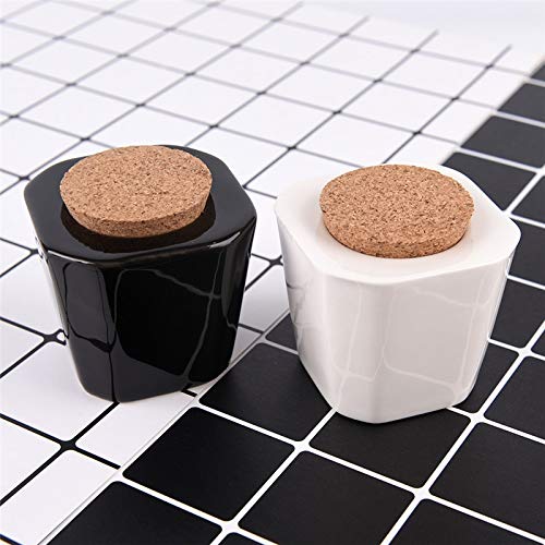 Uposao 1 Piece Porcelain Dappen Dish for Nail Art with Lid, Manicure Ceramic Cork Cups Nail Art Acrylic Liquid Powder Dappen Dish Liquid Powder Container Beauty Accessories Styling Tool - Image 4