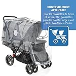 Reer RainCover Duo Regenschutz für Geschwisterwagen, 1er Pack