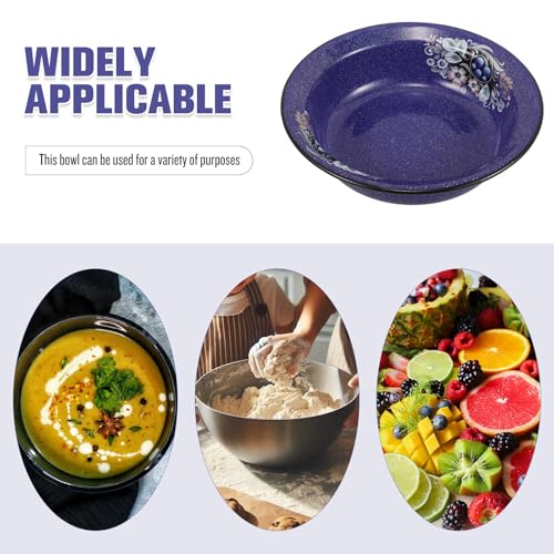 Bol à soupe bleu vintage pour vos repas et tâches ménagères quotidiennes - 8