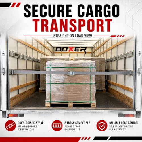Correas E-Track de 2 pulgadas x 12 pies con hebilla de leva amarillas Boxer Tool 6
