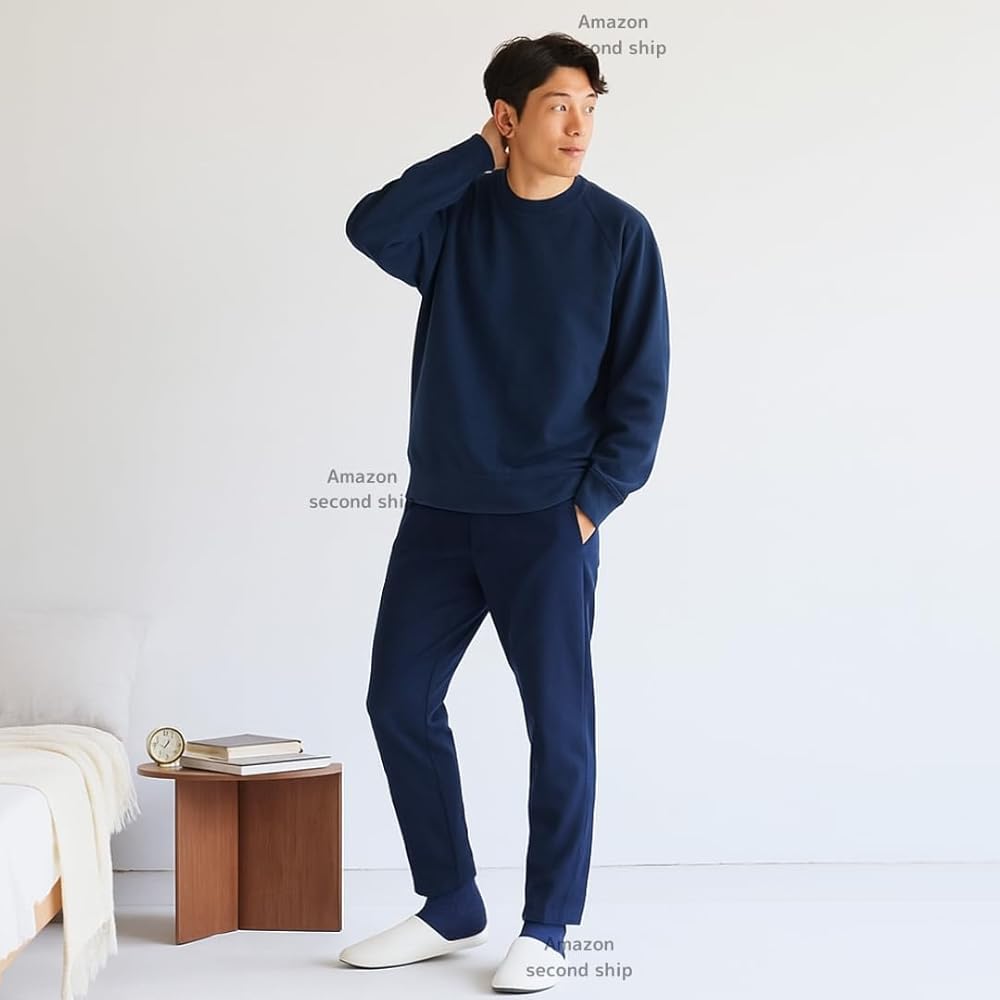 ワークマン メディヒール トレーナー スウェットパンツ　ネイビーL 上下セット Amazon | ワークマン メディヒール ルームトレーナー ルーム