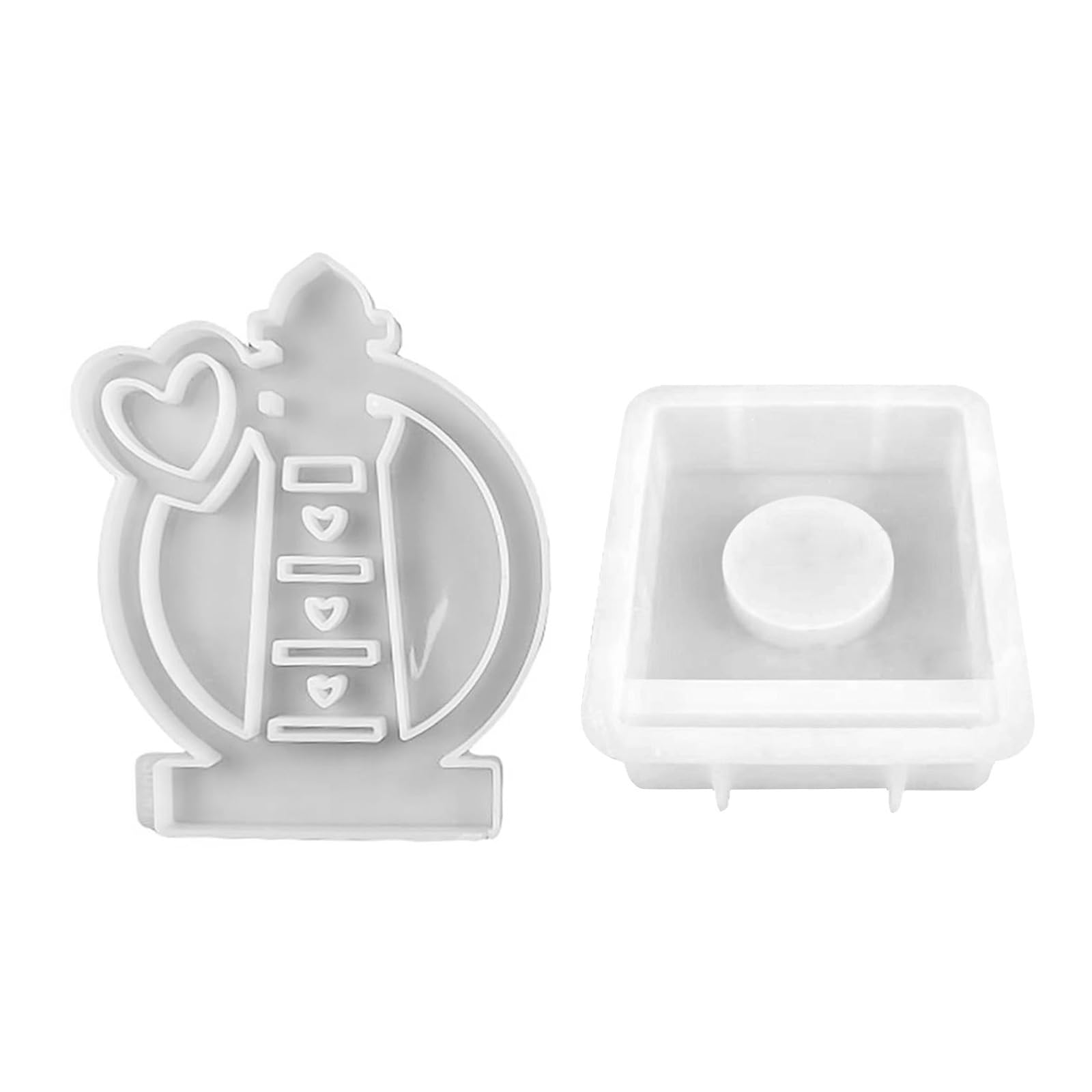 Yhplxyuus Holder Silicone Molds Resins Castings Lighthouse Candlesticks Plasters Home Decorations Candlesticks Silicone Lighthouse Holder Resins for Castings