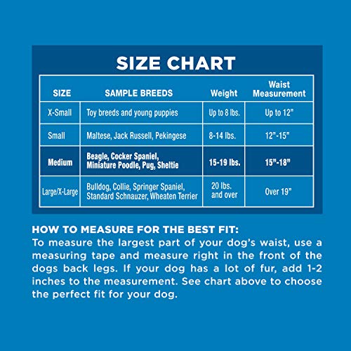 Image of Four Paws Wee-Wee Super Absorbent Disposable Adjustable Dog Potty Training Diapers, Leak-Proof Protection for Dogs, Size Medium, 15 inch - 18 inch Waist, 36 Count (Pack of 8)